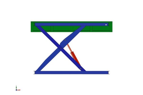 剪叉机构力学模型简图